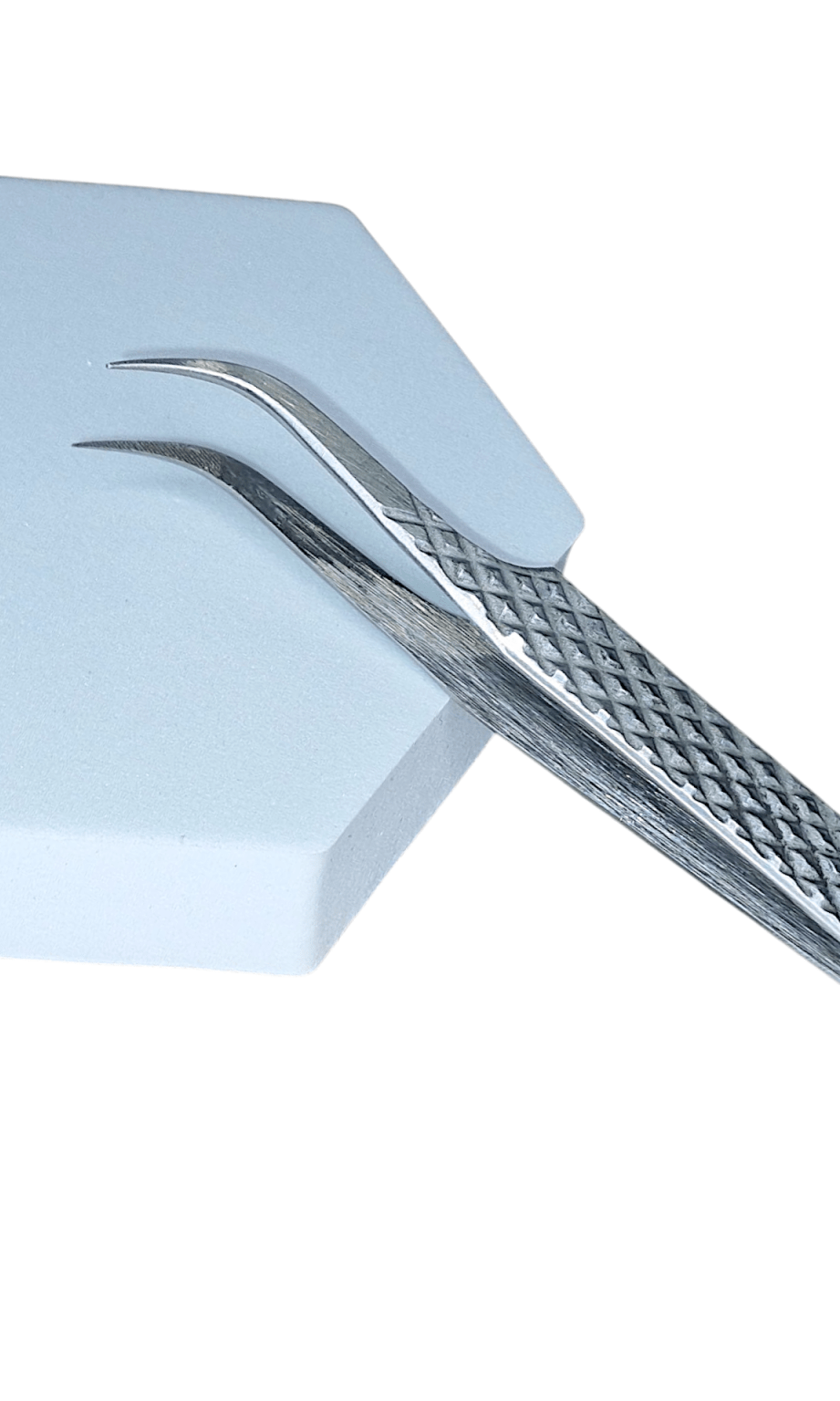 All Purpose Curved 60 Degree Fibre Grip Tweezers – Isolation & Fan Tool