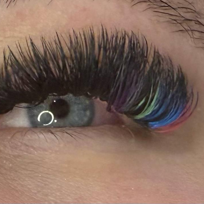 🌈 Bold Colour Volume Lashes 🌈 0.05mm 5-Row Tray 10–14mm Mix