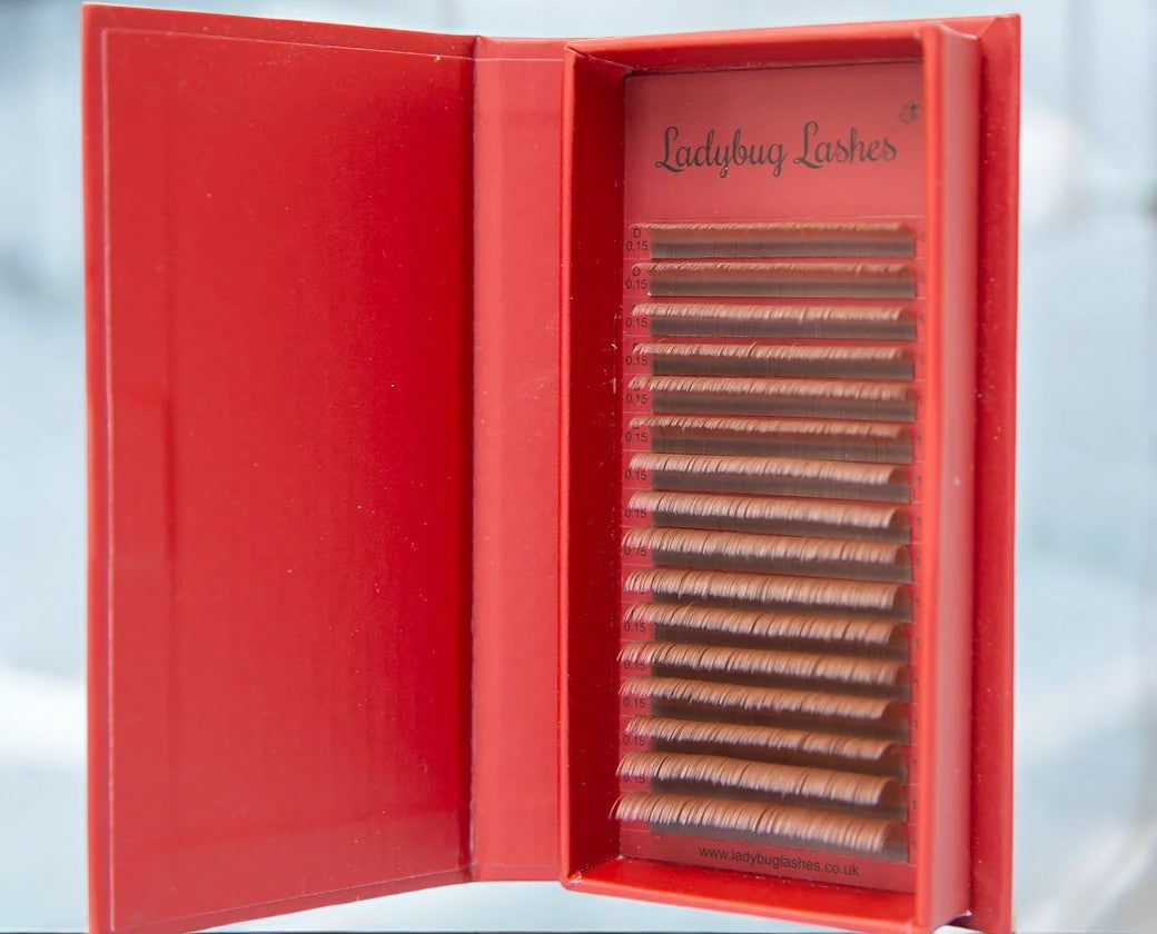 🤎Brown Silk Volume Lash Trays – Caramel