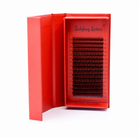 Angel Lash Tray – 5-strand pre-made fans, 16 rows, 8–15mm lengths, C/CC/D curls, 0.05 and 0.07 diameter, Ladybug Lashes