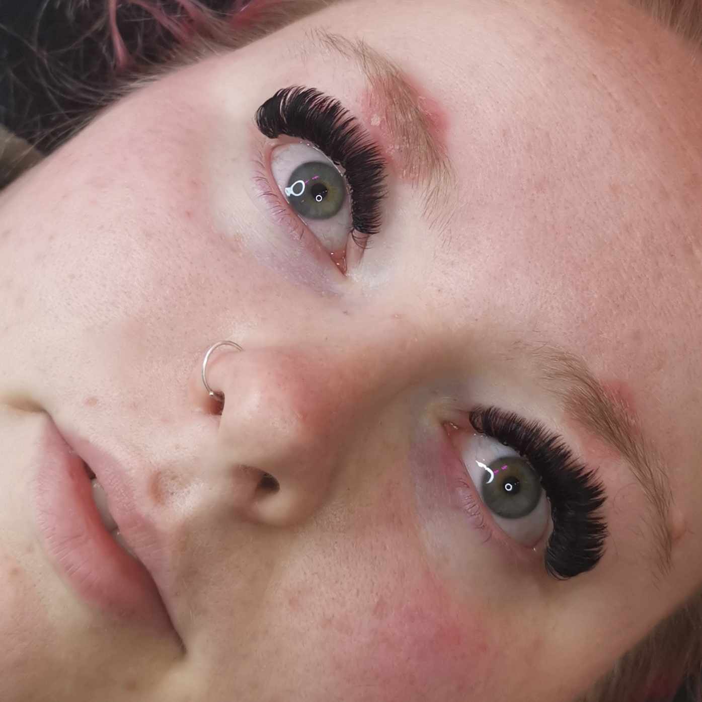 Close-up of a person's eyes