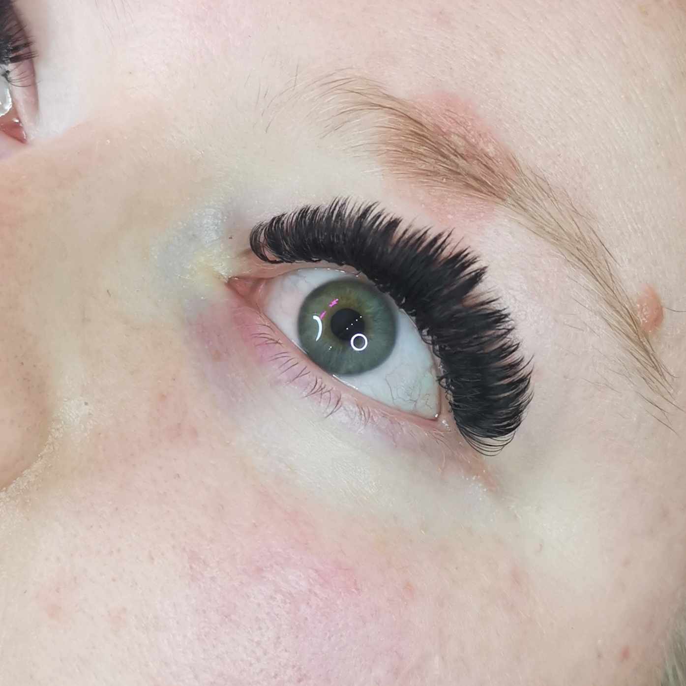 Close-up of a eye with eyelashes
