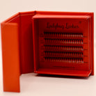 Sample Anime Feather Lash Tray – spike feather lashes, laser-printed, ultra-light fibres, 10–14mm lengths, C/CC/D curls available