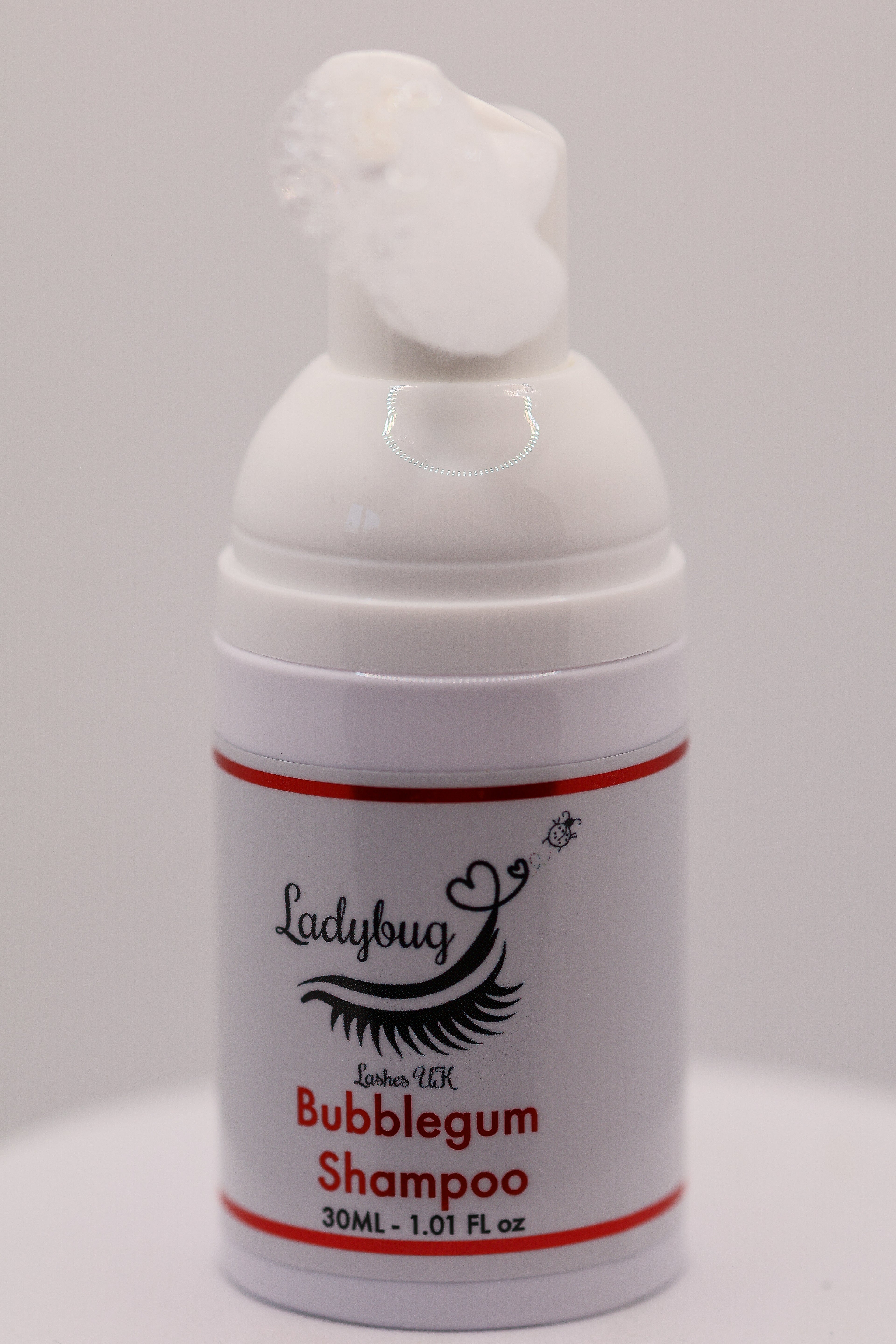 LADYBUGLASHES Bubblegum Lash Shampoo 30ml and brush – unopened, alternative angle