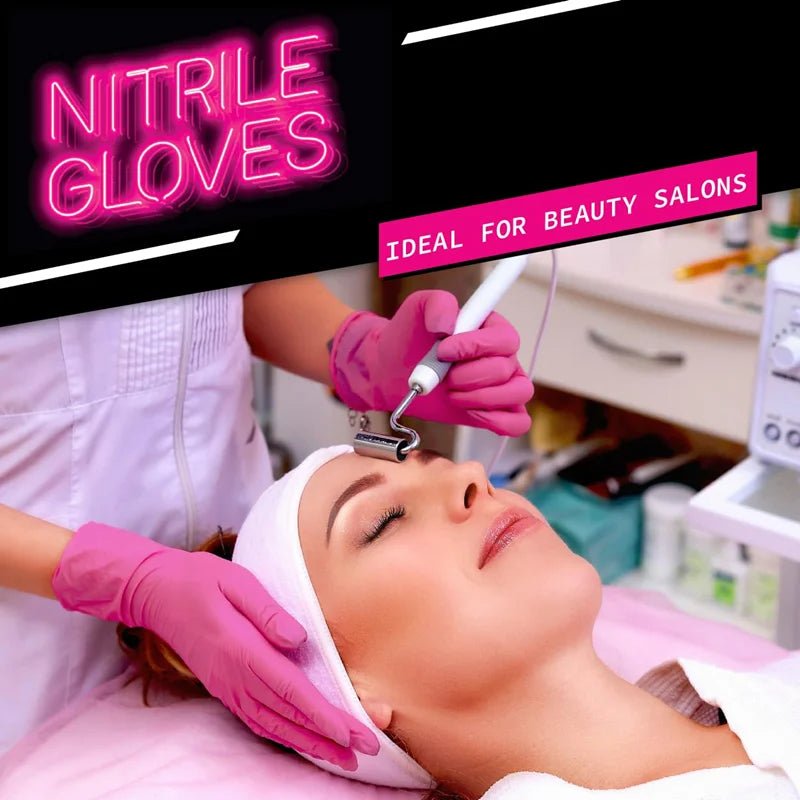 Fuchsia Nitrile Disposable Gloves Pink 20/50/100PCS Powder Latex Free