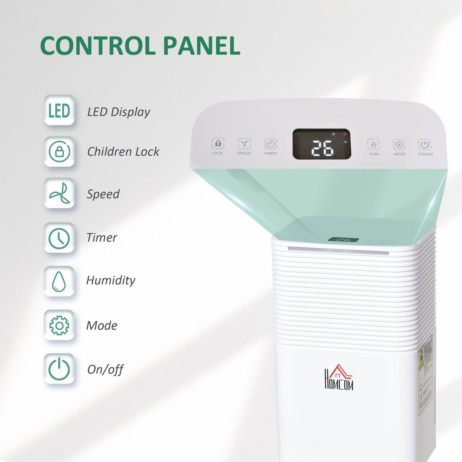 10L/Day Portable Quiet Dehumidifier for Home Laundry