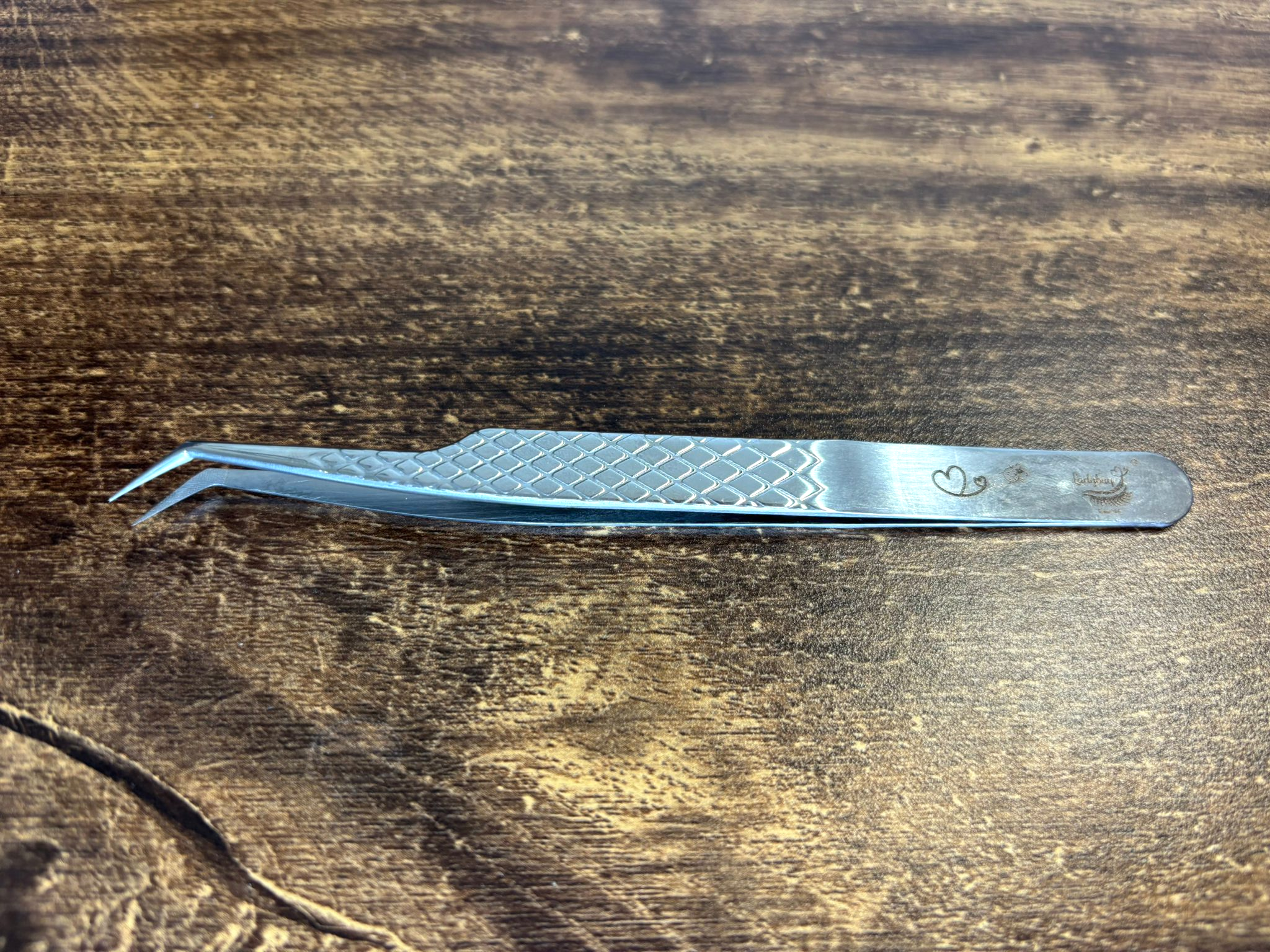angled fibre grip tweezers for fan making