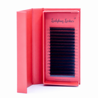 Ladybug Lashes Fairy Lashes Single Length 16 Row Tray showing full tray of single-length fairy lash extensions from above