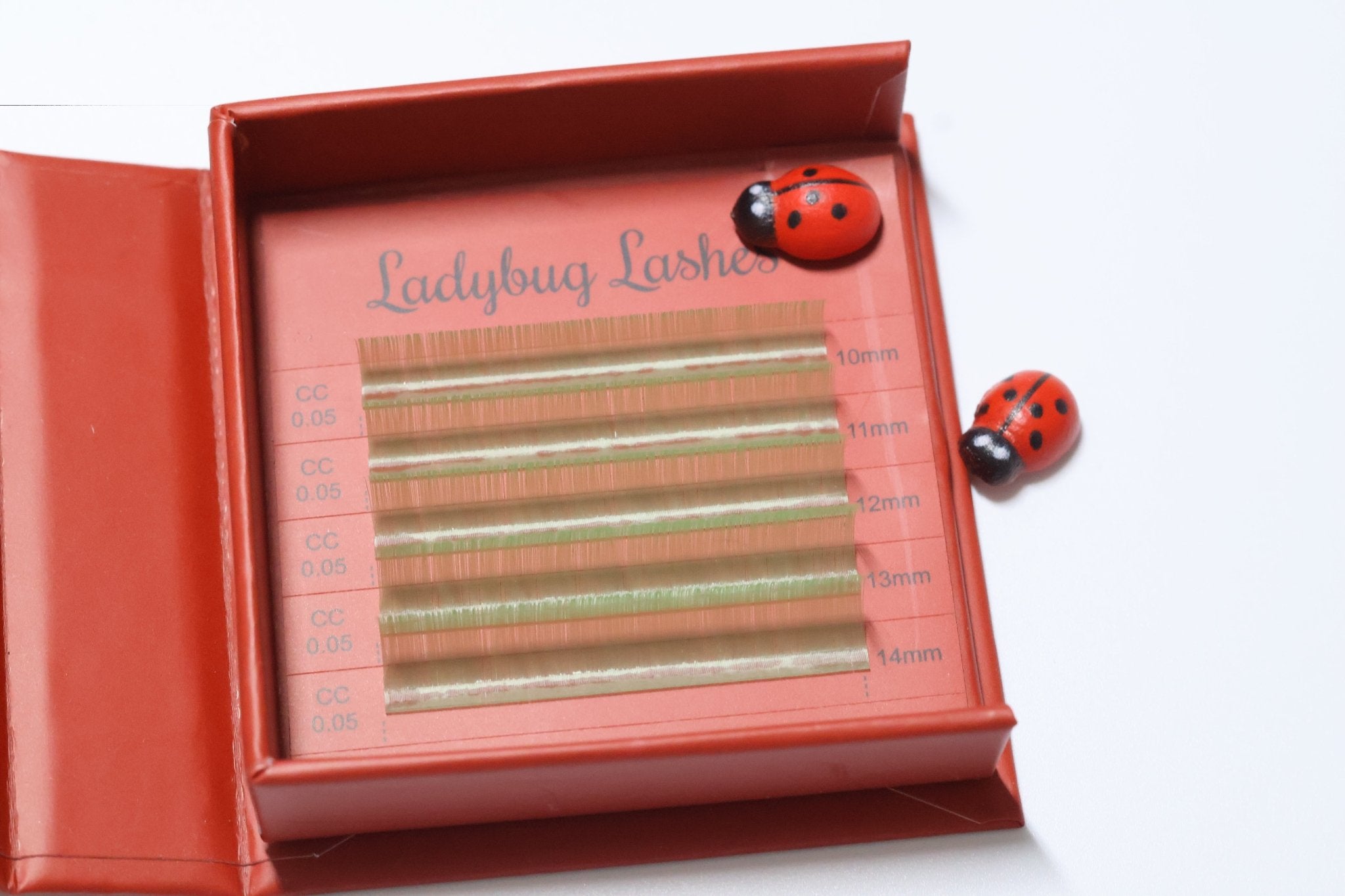 🌈 Bold Colour Volume Lashes 🌈 0.05mm 5-Row Tray 10–14mm Mix