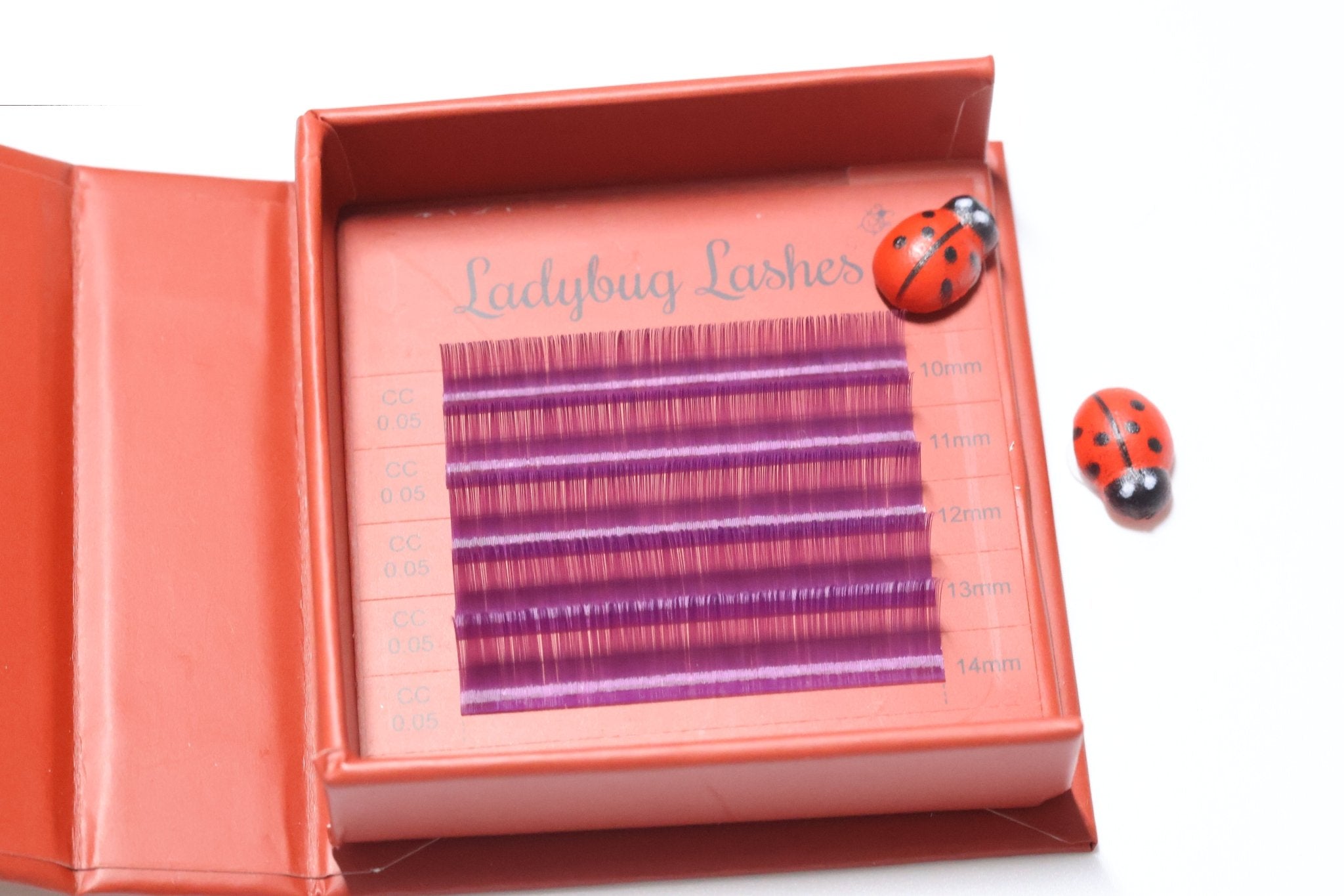 🌈 Bold Colour Volume Lashes 🌈 0.05mm 5-Row Tray 10–14mm Mix