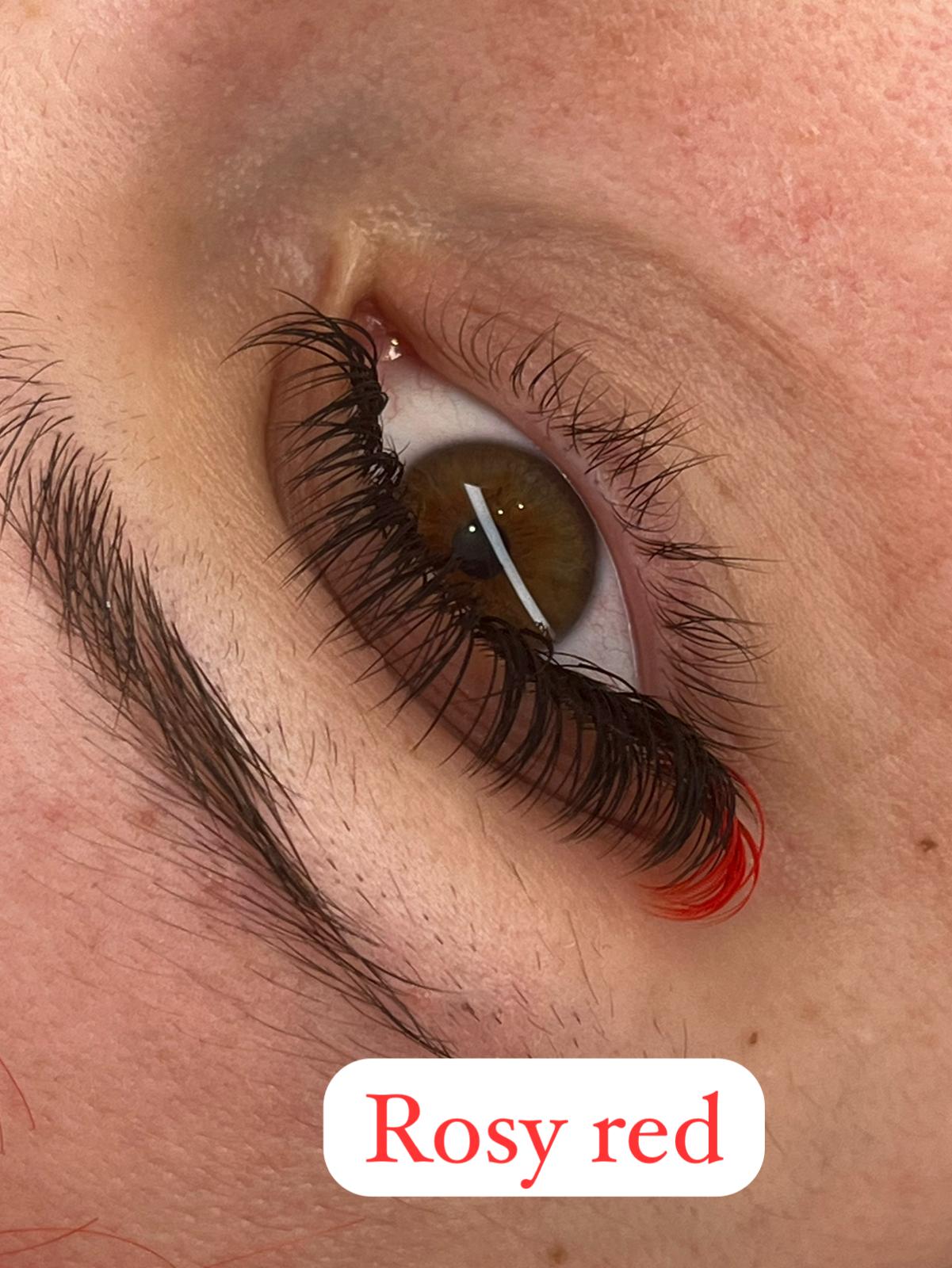 rosy red volume colour lash tray